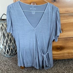 American Eagle Soft and Sexy tie front top